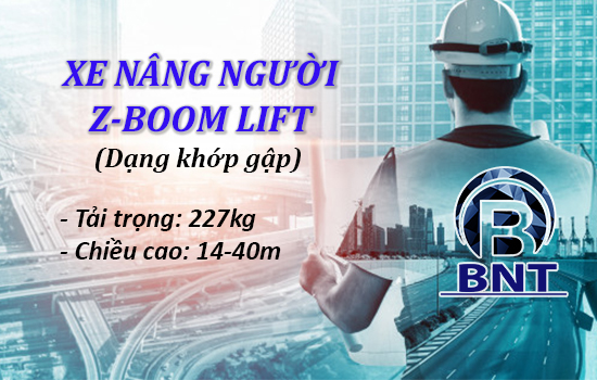 Z boom - bảng giá cho thuê xe nâng người mới 2023
